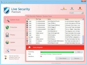 Live Security Platinum GUI