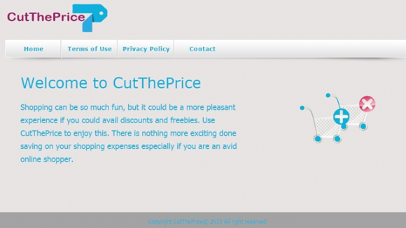 The web page of CutThePrice app isn’t quite frank with visitors